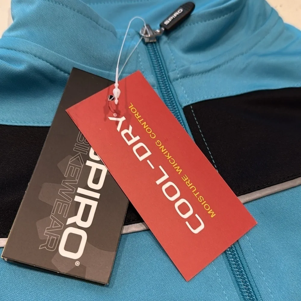 Spiro Bikewear Full Zip Top S188M Men’s S Blue/Black - Picture 4 of 4